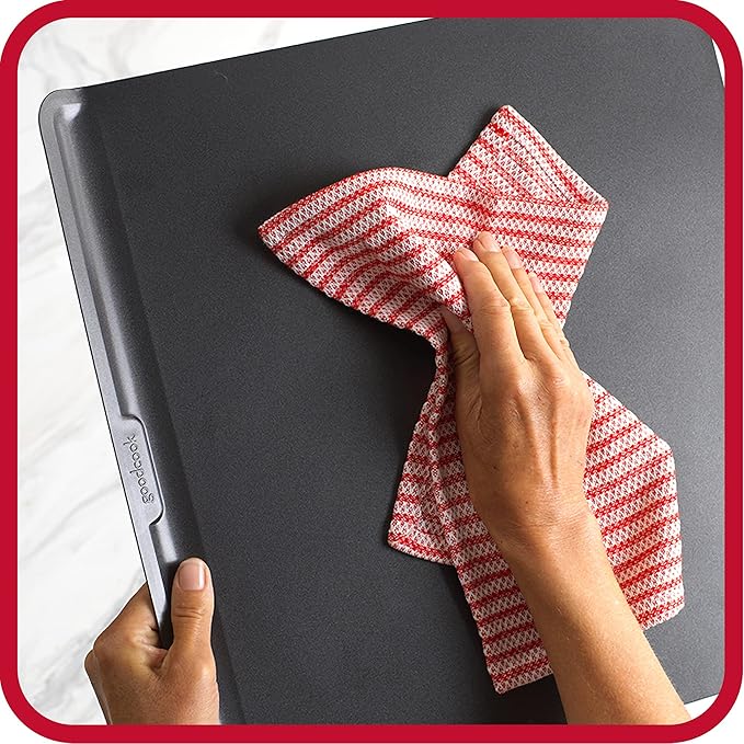 GoodCook AirPerfect Insulated Cookie Sheets Set of 2 Nonstick Carbon Steel Construction Pans for No-Burn Baking with Ergonomic Grip, 16 x 14-Inch, Gray