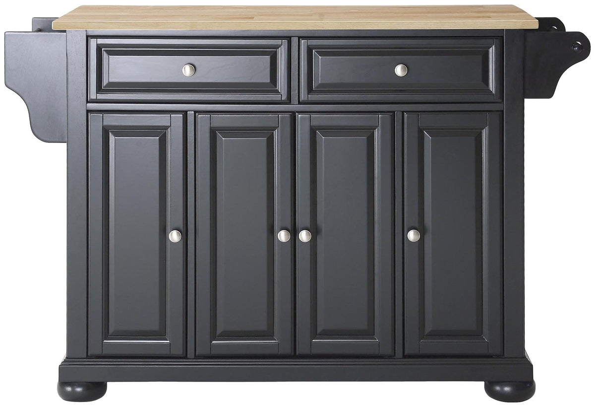 Crosley Furniture Alexandria Rolling Kitchen Island, Wood Top
