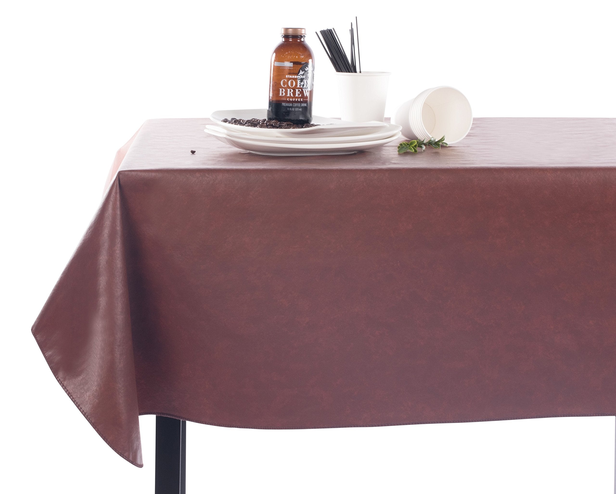 Yourtablecloth Heavy Duty Vinyl Rectangle or Square Tablecloth – 6 Gauge Heavy Duty Tablecloth – Flannel Backed – Wipeable Tablecloth with Vivid Colors & Many Sizes 52 x 90 Purple