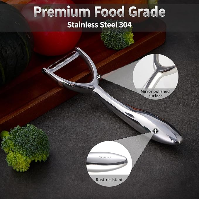 VISTORA Y Peeler Stainless Steel Potato Carrot Vegetable Peeler Kitchen