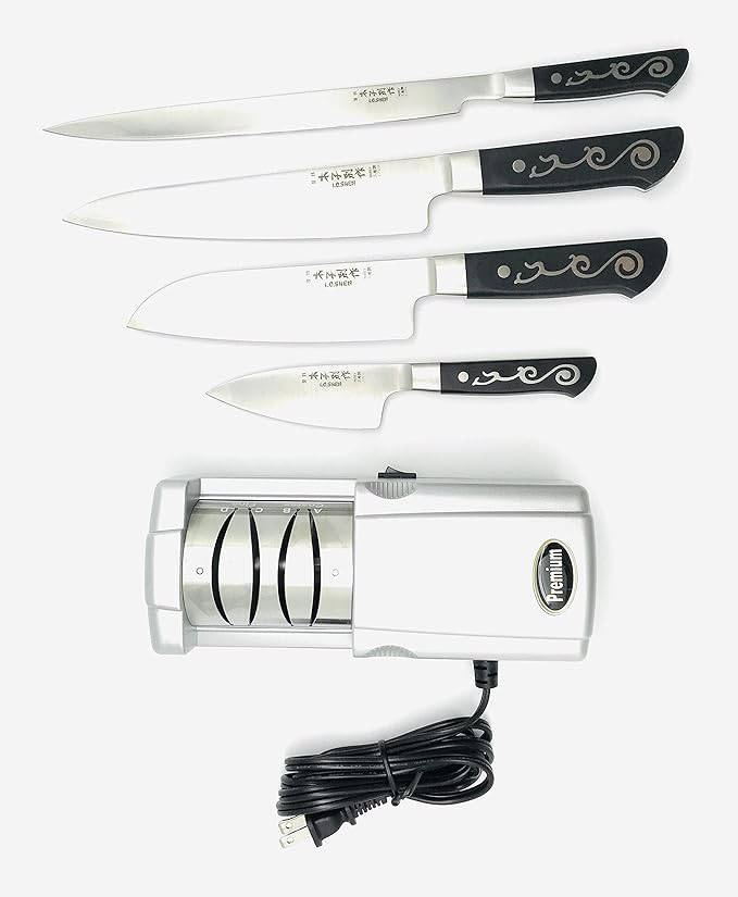 Master Grade Premium Knife Sharpener Bundle Deal with Martin Yan's Chef Knife