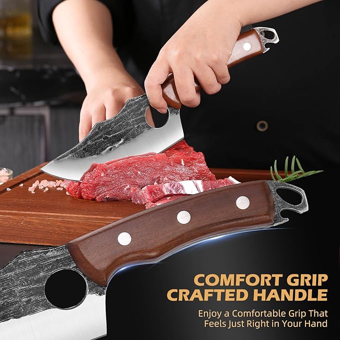 ACEKNIFE 6 Inch Meat Cutting Boning Knife, German Steel, With Sheath