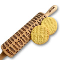 Embossing Rolling Pin GOLDEN DAISIES with Ornamental Bloom Pattern – Dough and Clay Roller for Embossed Cookies and Pottery - Cookie and Ceramic Stamp - Baking Gifts for Women by Algis Crafts