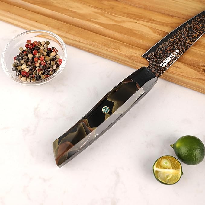 Seido Kurogane 5 Inch Petty Knife, VG10 Damascus Utility Knife