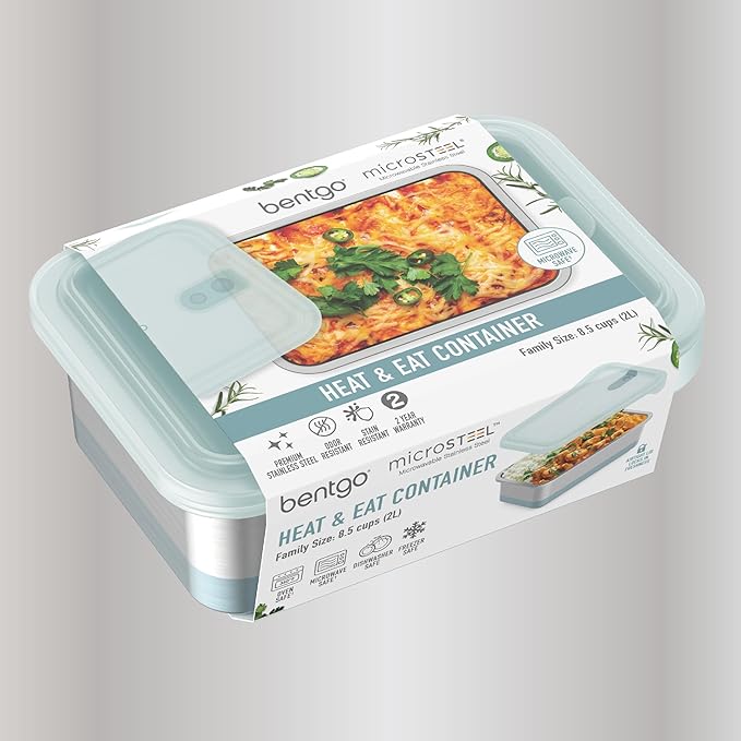 Bentgo MicroSteel Heat & Eat Leak-Proof Stainless Steel Container