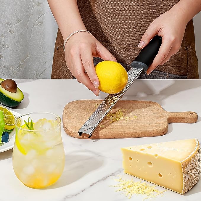 Koythin Black Handle Lemon Zester Cheese Grater Tool