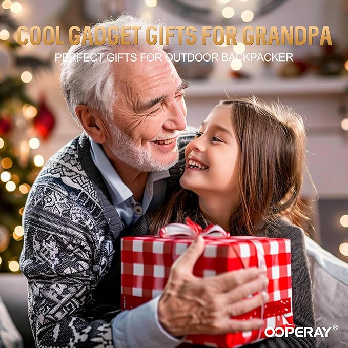OOPERAY Gifts for Grandpa Fathers Day, Fathers Day Grandpa Gifts, EDC Box Cutter for Camping Hiking Fishing, Birthday Gift Ideas, EDC Tool Gift from Grandkids