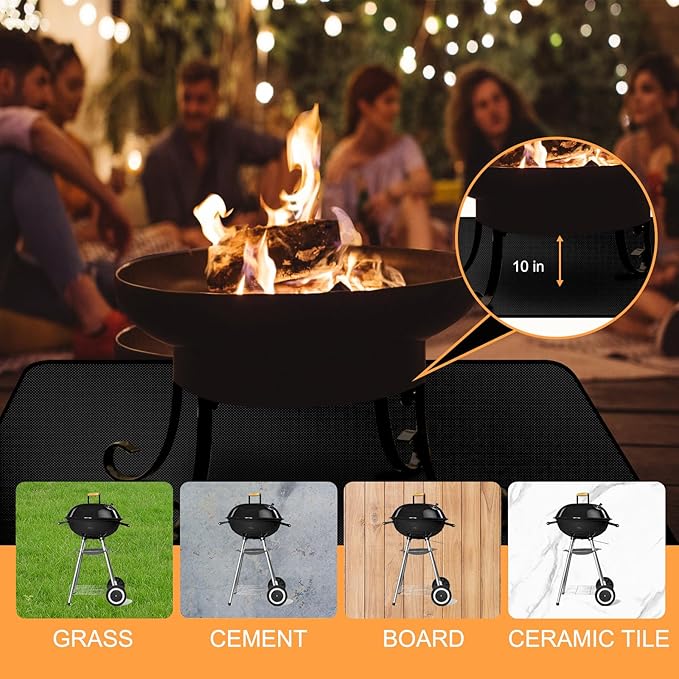 Demiwise 65X48in Grill Mats for Outdoor Grill,Fits Most Grills, Smokers, Griddles and Outdoor Charcoal, Flat Top,Deck and Patio Protector