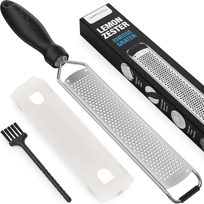 Lemon Zester & Cheese Grater, Premium Stainless Steel Citrus Zesting Tool