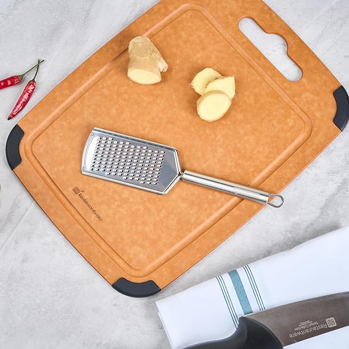 Restaurantware Stainless Steel Fine Cheese Grater - 6 Pack - German Standard Lemon Zester with Ergonomic Handle, Sharp Blades, Dishwasher Safe - Handheld Kitchen Grater for Parmesan, Garlic, Ginger