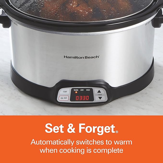 Hamilton Beach Set & Forget 8 Quart Programmable Slow Cooker