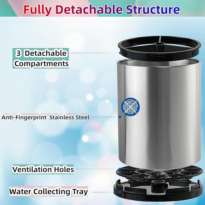 Utensil Holder,Large 360°Rotating Kitchen Utensil Holder For Counter