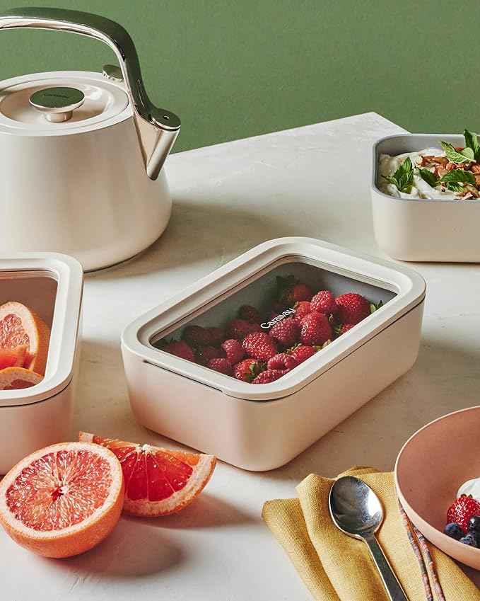 Caraway Glass Food Storage Container with Lid
