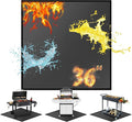 60" Square Fire Pit Mat & Under Grill Mat Fireproof Waterproof Oil-Proof