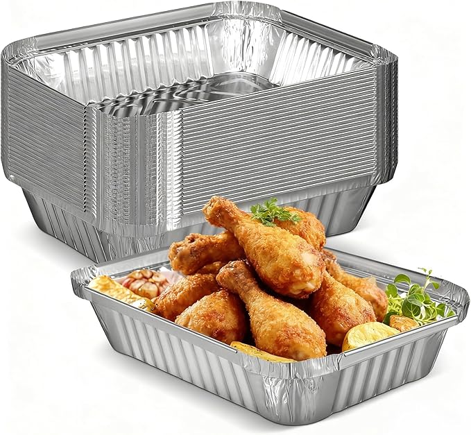 30 Pack 1 Lb Aluminum Foil Pans, Heavy Duty Disposable Aluminum Pans