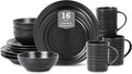 Stone Lain Orbit Dinnerware Set, Charcoal, Set of 16