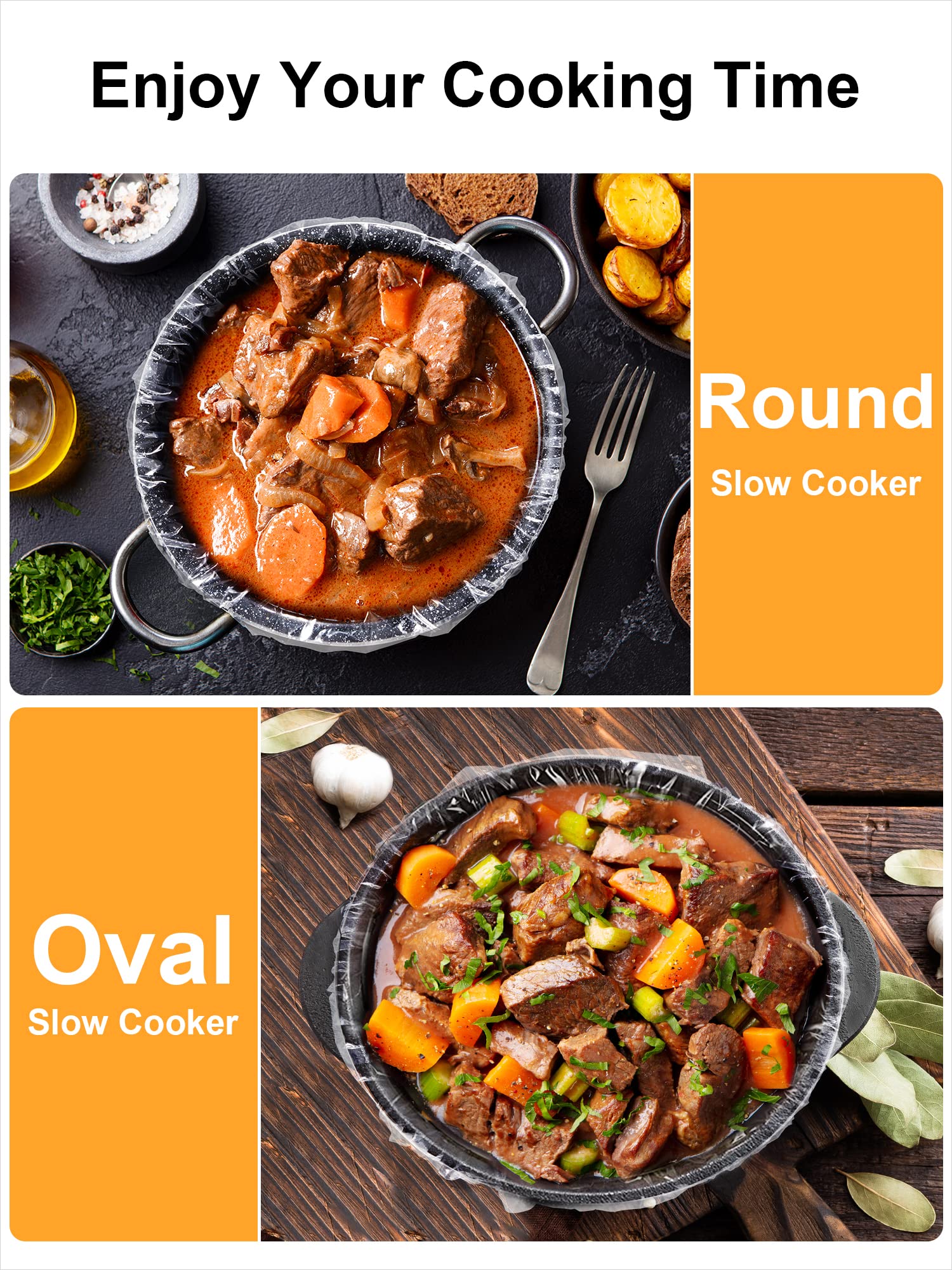 SMARTAKE Slow Cooker Liners, Large Size 14"x 22" 15 Liners