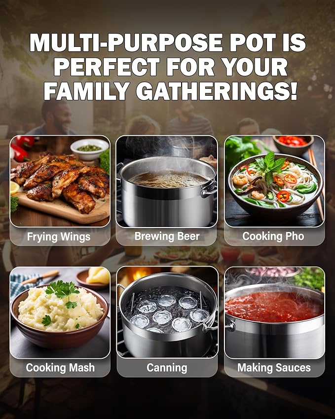 Cooks Standard Professional Stainless Steel Stock Pot, Heavy Duty Induction Soup Pot with Lid, Large Pot for Cooking Pasta, Soup, Oven Safe, Dishwasher Safe, Compatible with Most Stovetops, 30-Quart