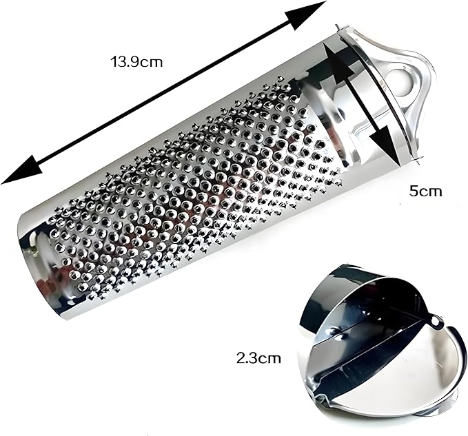 Nutmeg Grater Stainless Steel Kitchen Grater, Multifunctional Zester for Ginger, Garlic,Cheese Grate Nutmeg, Lemon, Lemon ZesterDurable and Professional Kitchen Tool Garlic Tools