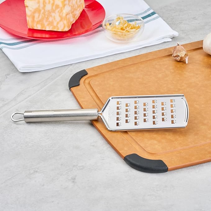 Restaurantware Stainless Steel Coarse Cheese Grater - 6 Pack - German Standard Lemon Zester with Ergonomic Handle, Sharp Blades, Dishwasher Safe - Handheld Kitchen Grater for Parmesan, Garlic, Ginger