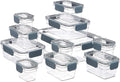 Amazon Basics Tritan Plastic Food Storage Containers with Airtight Locking Lids, 11 Containers, Clear, 22-Piece Set