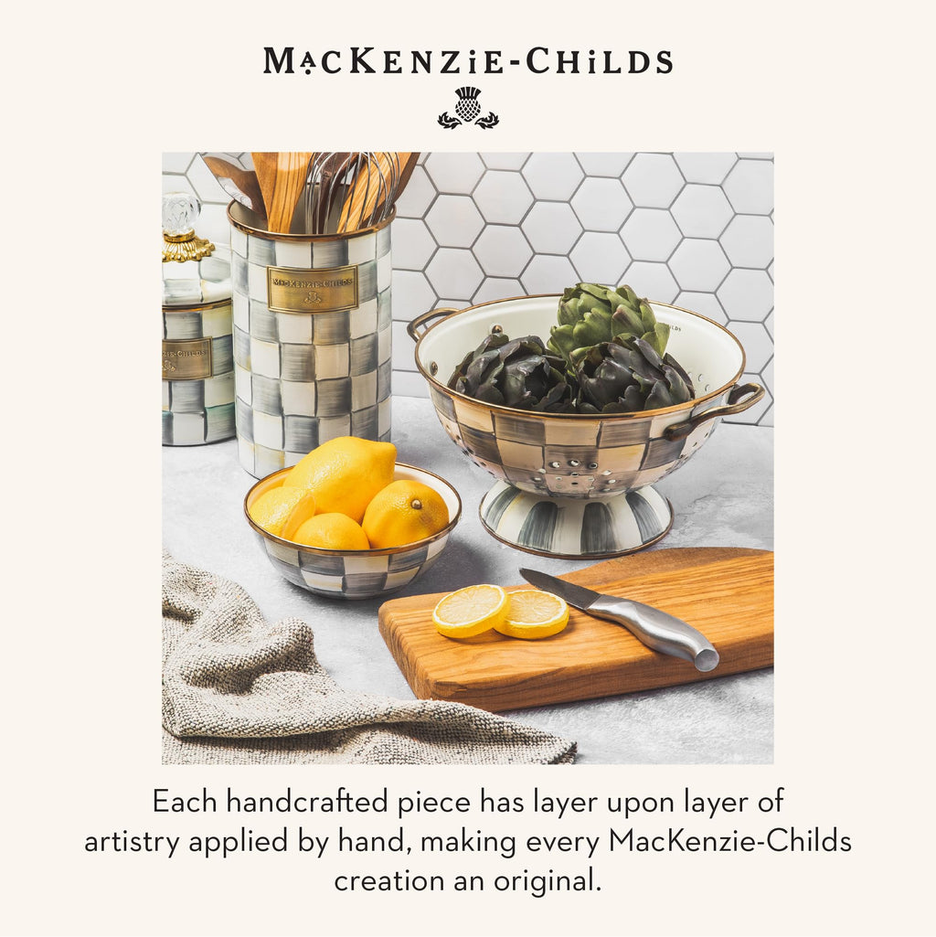 MACKENZIE-CHILDS Everyday Bowl, Extra Small, Gray-and-White Sterling Check