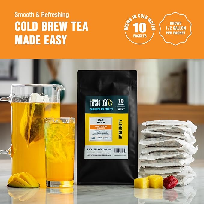 Tiesta Tea - Maui Mango Cold Brew, Loose Leaf, Mango Pineapple Herbal Tea
