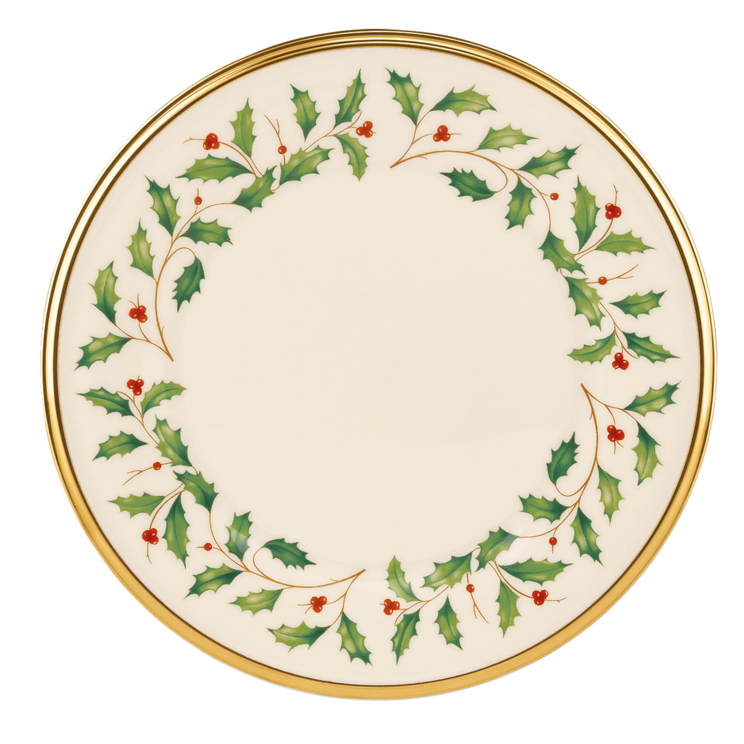 Lenox Holiday Porcelain Christmas Salad Plate Set for 4