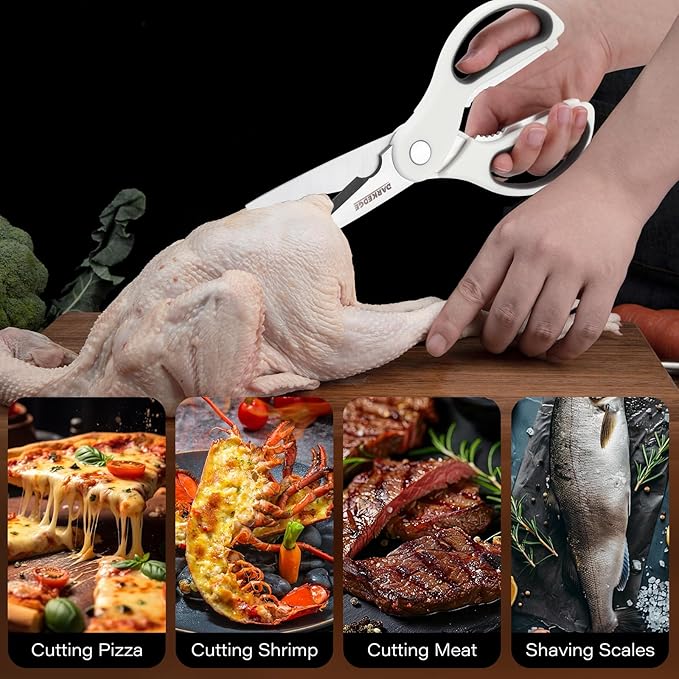 Heavy Duty Kitchen Scissors with Magnetic Holder Magnetic Shears for Fridge