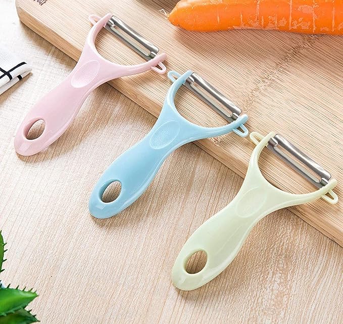 CookTaitai Potato Peelers 3 Pack, Fruit Peelers Potato Peeler, Cucumber, Apple Peelers for kitchen Original Vegetable Peeler-Set of 3 (Stainless Steel)