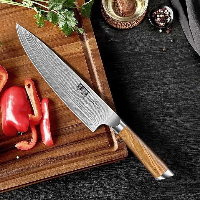 HOSHANHO Damascus Kitchen Knife Set 5PCS, Sharp Chef Knives Ergonomic Grip