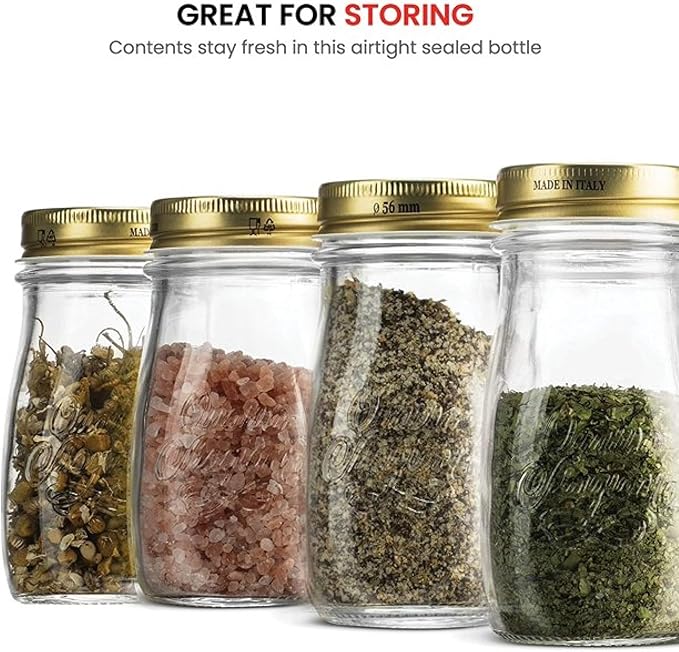 Bormioli Rocco Quattro Stagioni Bottle - ClearGold, Set of 12