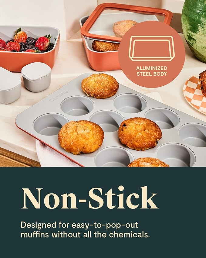 Caraway Non-Stick Ceramic-Coated 12-Cup Muffin Pan