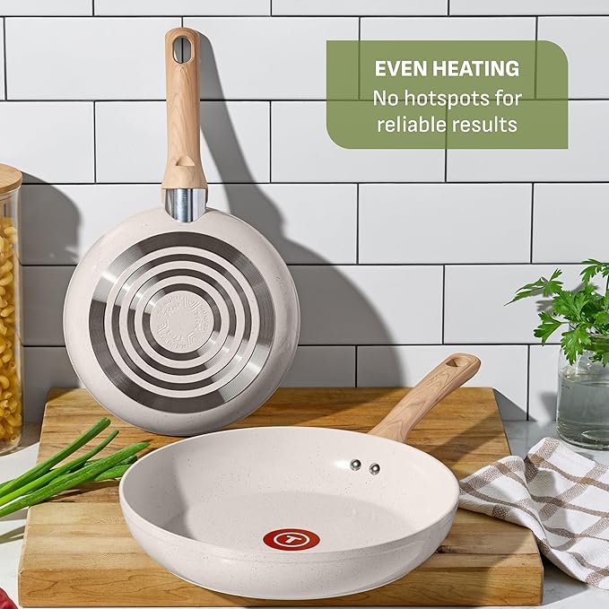 T-fal Revive Ceramic Nonstick Sauté Pan with Lid, 6 Qt Forged Skillet