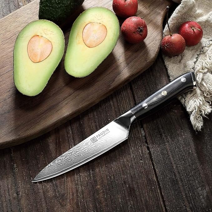 PAUDIN Utility Knife 5'', 67-Layer Forged Damascus Kitchen Knives
