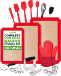 NutriChef 23 Pc Baking Utensils Set, Includes Measuring Cups, Mittts & More