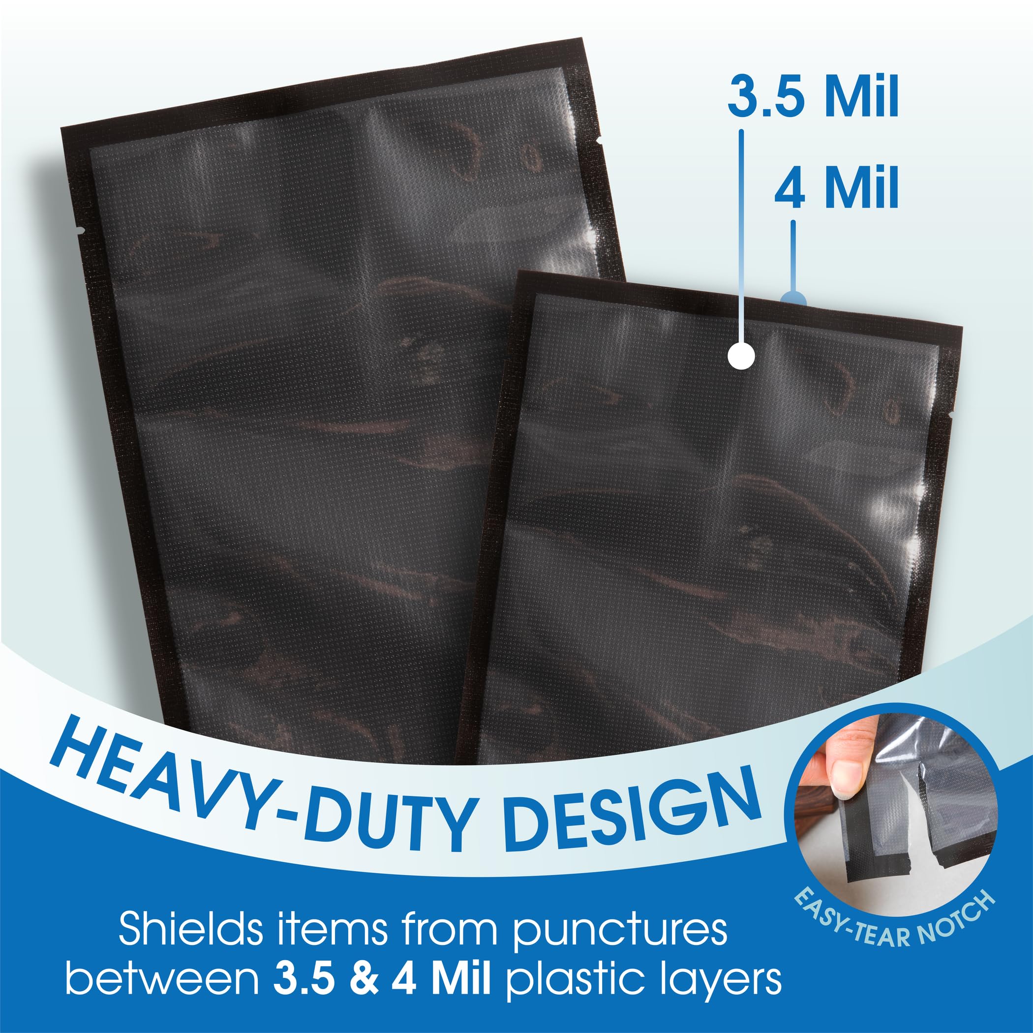 6" X 10" Vacuum Sealer Bags - 100 Count BPA-Free Food Storage Bags