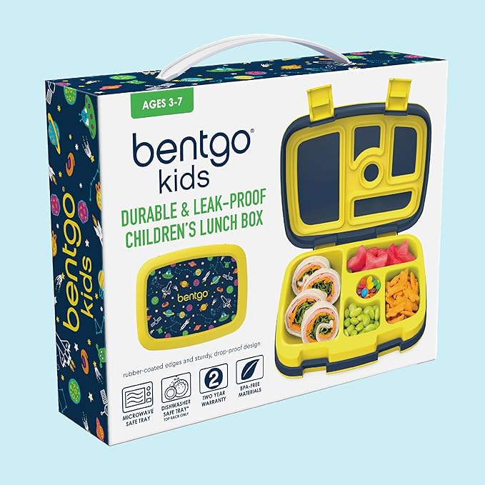 Bentgo Kids Prints Leak-Proof 5-Compartment Bento-Style Kids Lunch Box