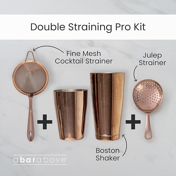 A Bar Above Boston Cocktail Shaker Set Weighted 18 and 28 Oz Antique Copper