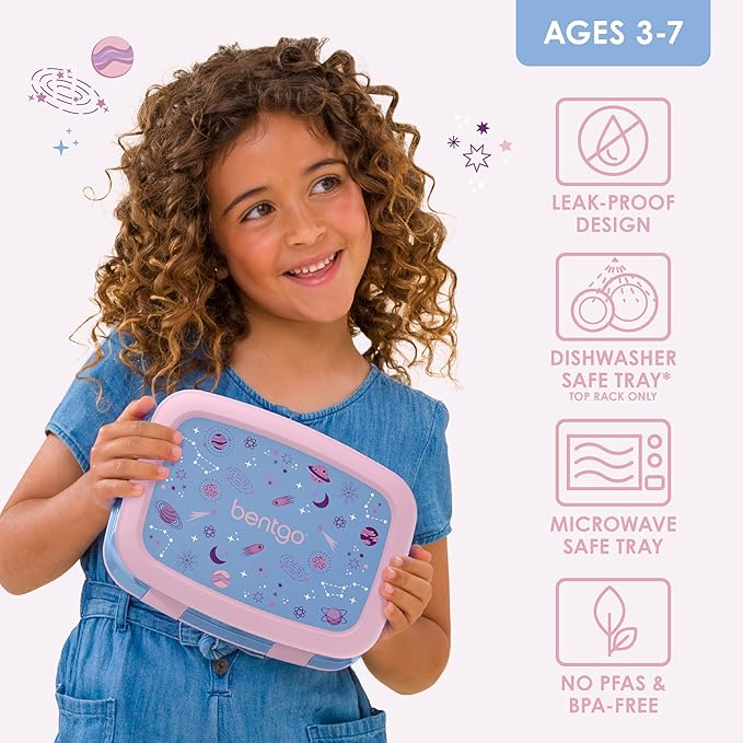 Bentgo Kids Prints Leak-Proof 5-Compartment Bento-Style Kids Lunch Box