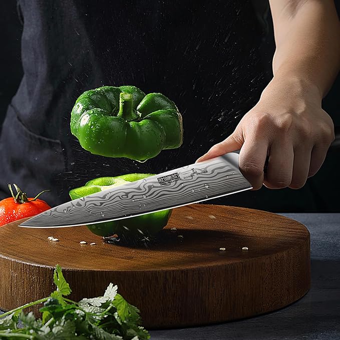 HOSHANHO 16-Piece Knife Set with Block, Ultra Sharp Kitchen Knife Block Set