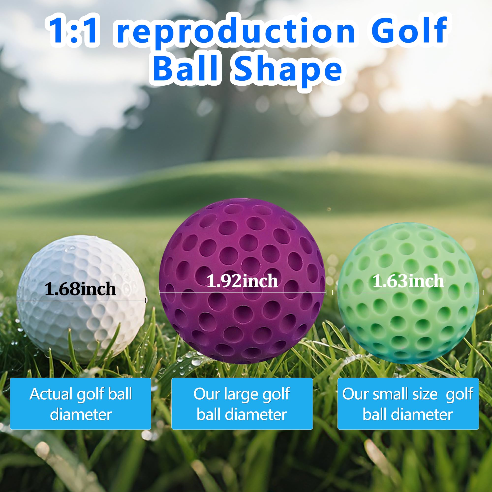 Sidosir Large Golf Ball Chocolate Silicone Molds for Cake Decorations,9-Cavity 3D Golf Ball for Ice, Hot Chocolate Bomb