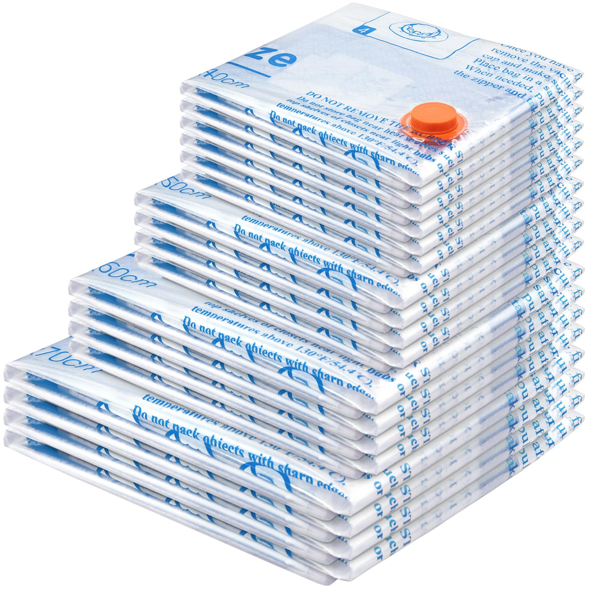 Vacuum Storage Bags, Small Space Saver Sealer Bags, Airtight Compression Bags for Clothes, Pillows, Comforters, Blankets, Beddings, Pack of 10