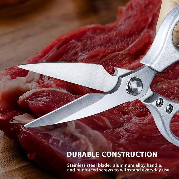 VOGARB Kitchen Scissors All Purpose for Food, Heavy Duty 8.46'' Large Kitchen Shears for Cutting Vegetable, Poultry, Meat, Herb, Stainless Steel Sharp Blade, Dishwasher Safe