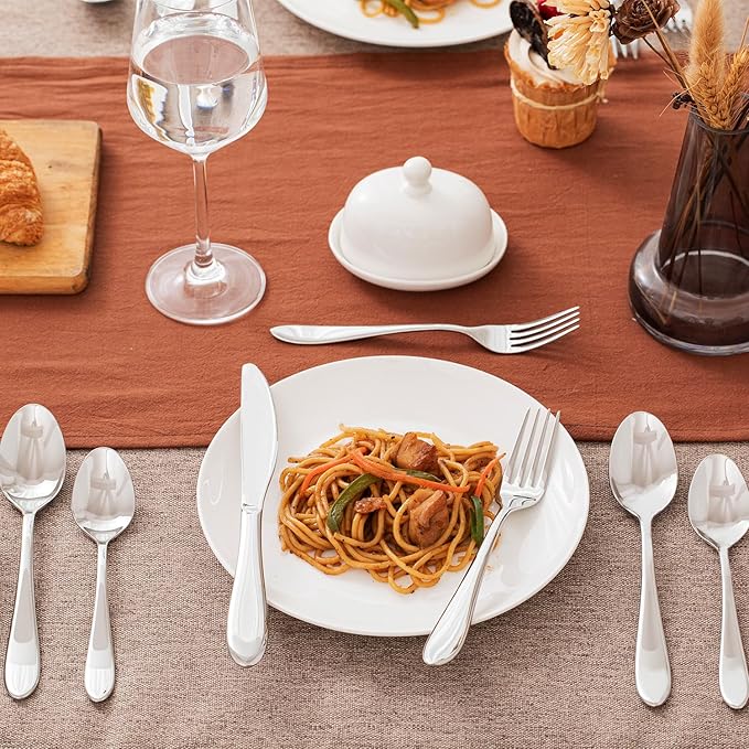 KINGSTONE 60-Piece Silverware Set for 12,18/10 Stainless Steel