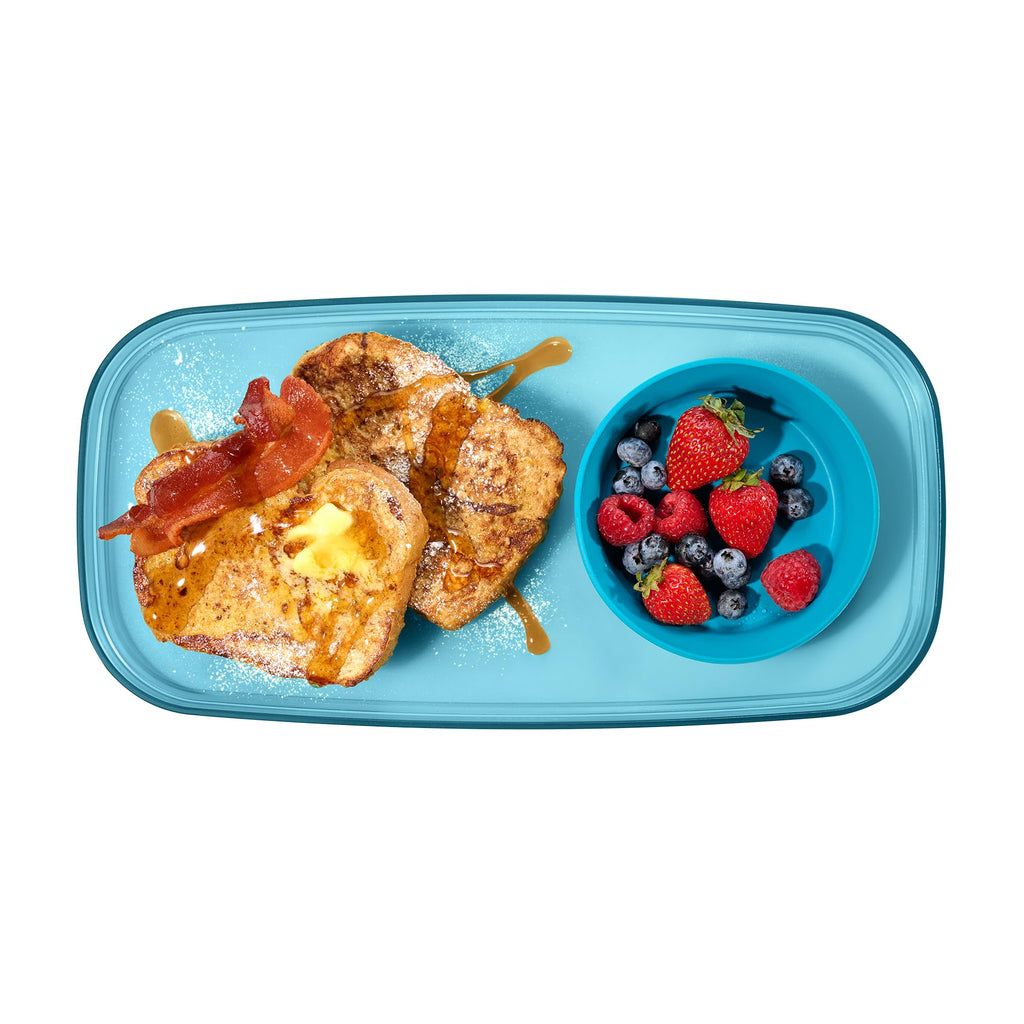 madesmart dipware Small Serving Plate, Stackable & Removable Dip Bowl for Salsa, Queso, Salad, Olives, Dishwasher & Microwave Safe, Multipurpose Plate & Bowl, Turquoise