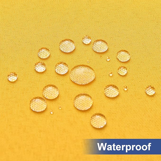 homing Rectangle Table Cloth Cover, Water-Resistant Polyester Elastic Fitted Tablecloth, Fits for 4 Foot Folding Tables, Washable Table Protector for Picnic, Camping (Mustard Yellow, 30" x 48")