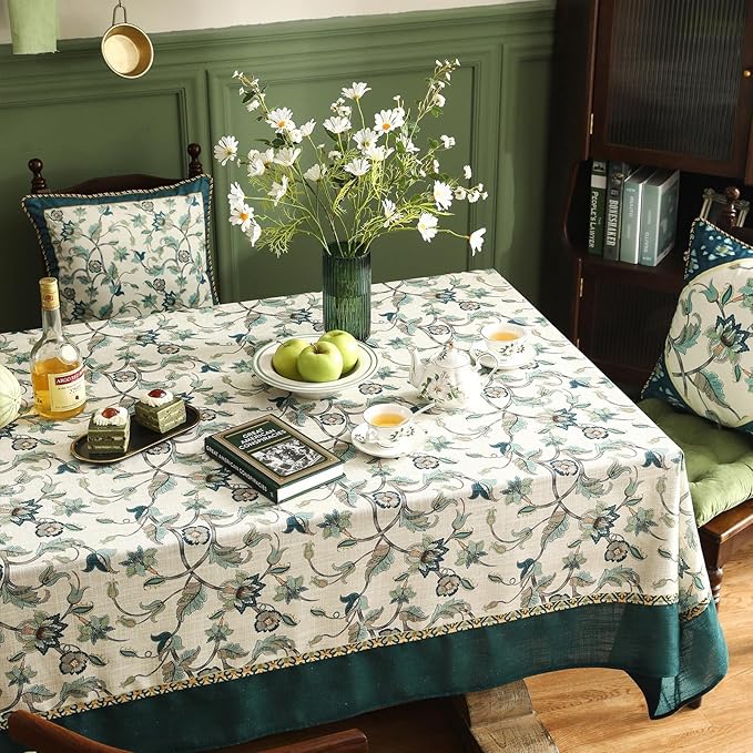 patdrea Vintage French Linen Tablecloth,Square,67"x67"-Noah