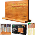 FULLHI Kitchen Magnetic Knife Block Holder Large Magnetic Strip NaturalWood