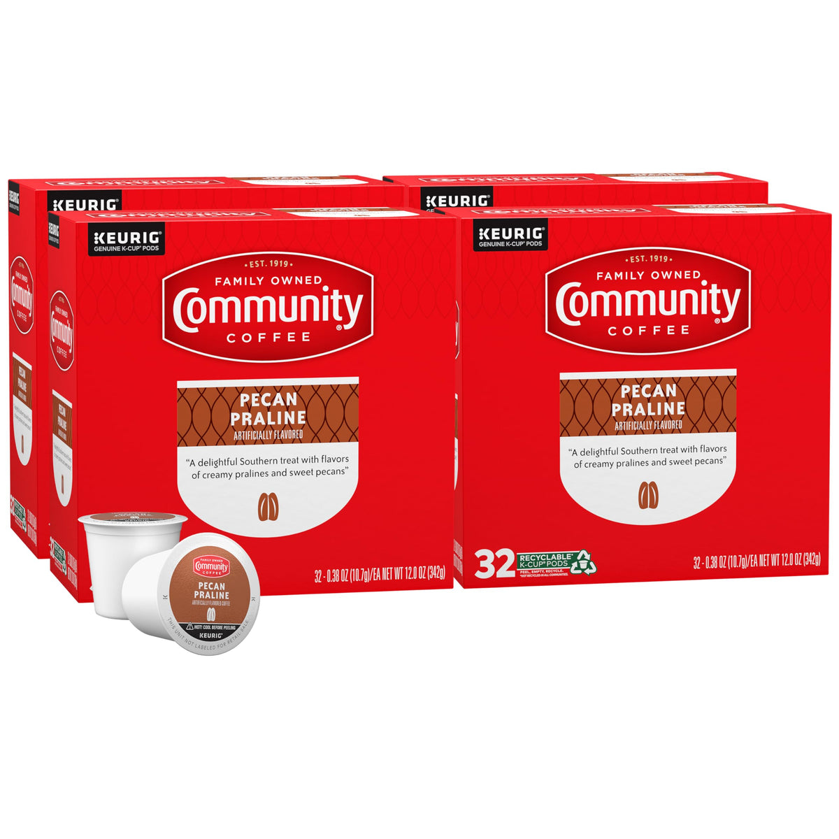 Community Coffee Grandma's Sugar Cookie Keurig K-Cup Pods, Limited Edition Holiday Flavor, Natural Ingredients, 10 Count (Pack of 1)